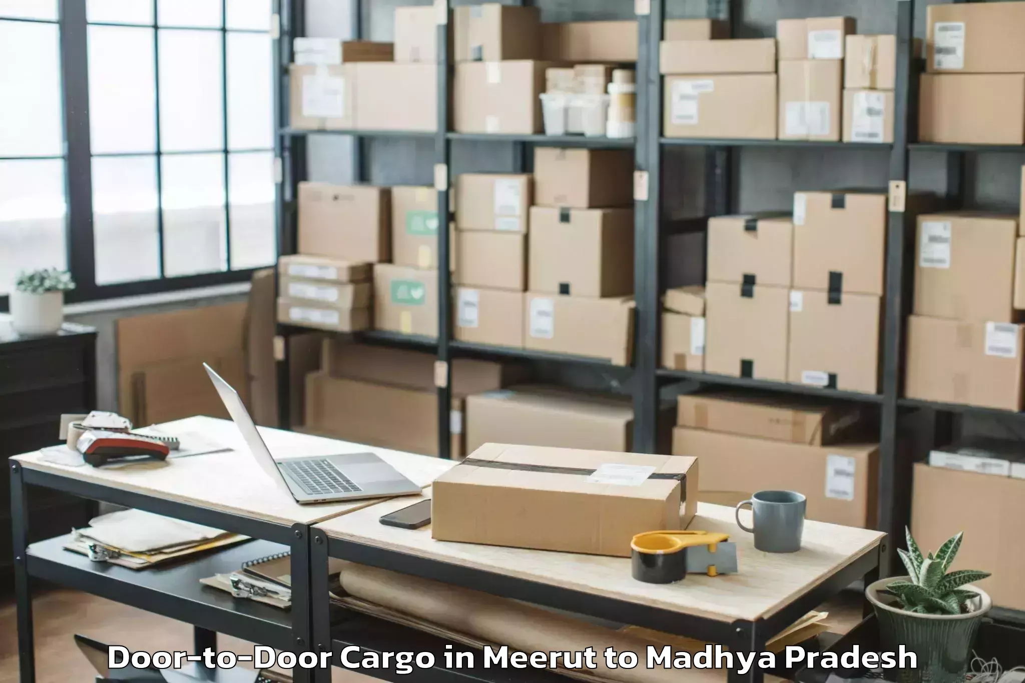 Hassle-Free Meerut to Bhopal Door To Door Cargo